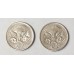 AUSTRALIA 2001 . FIVE 5 CENTS COIN . FLAMINGO VARIETY . 2 x UNDERRATED COINS